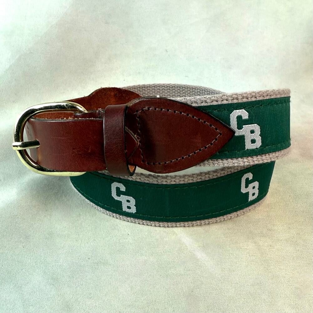 Vintage Cape Cod CB Logo Green Canvas Beltw